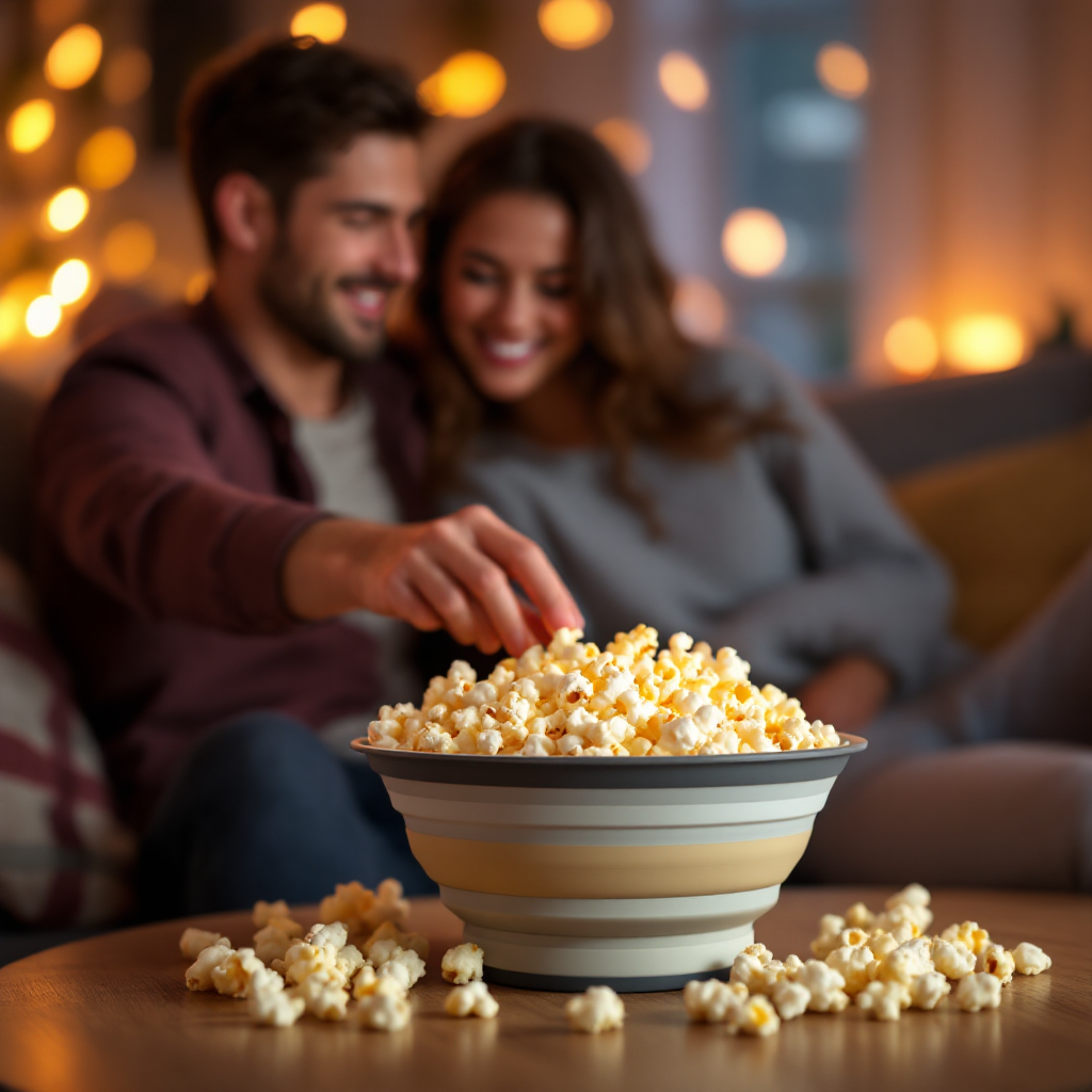 Collapsible Silicone Microwave Popcorn Popper