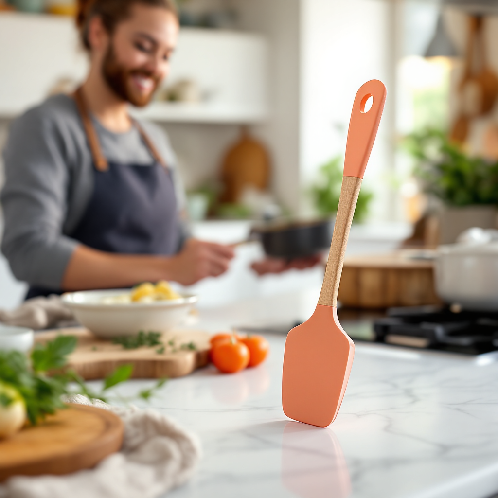 Upright Standing Silicone Spoon & Spatula